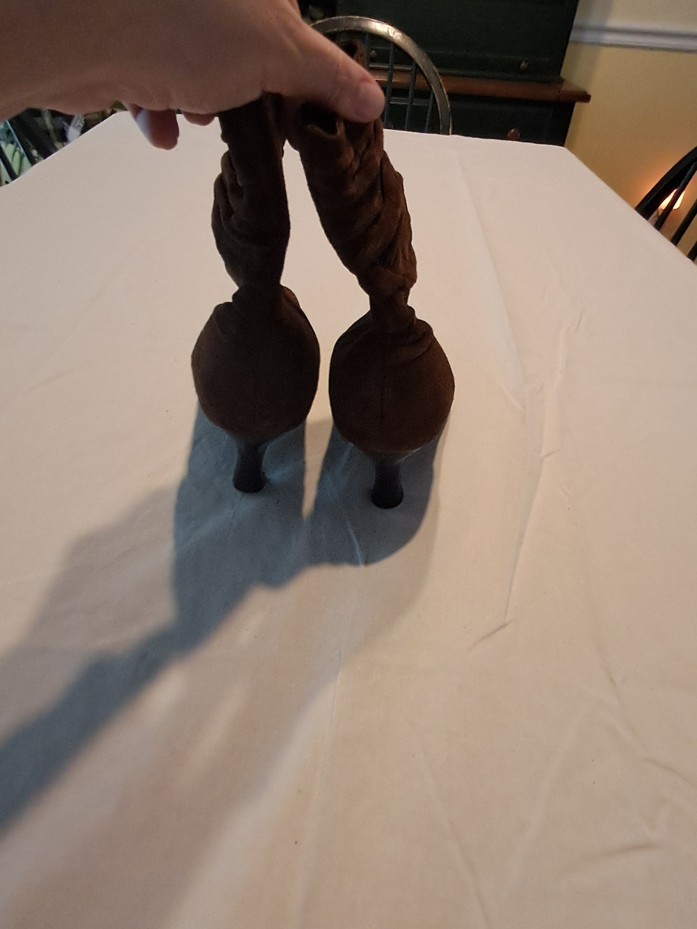 Chantel Women's Brown Suede Mid-Calf Heeled Boots Size 8M - Picture 2 of 3
